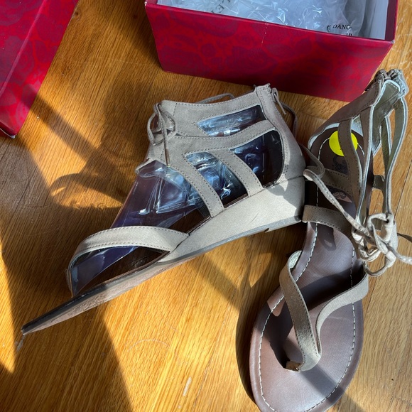 Womens Carlos by Carlos Santana Lacey Lace Up Wedge Sandals - Brulee - Picture 10 of 16